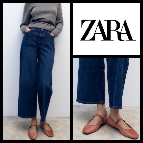 Zara Velvet Mary Jane Ballet Flats - NWT - Picture 14 of 15